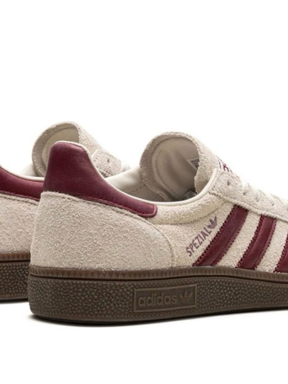adidas Spezial Suede Sneaker in Off-White & Burgundy - Picture 4 of 5
